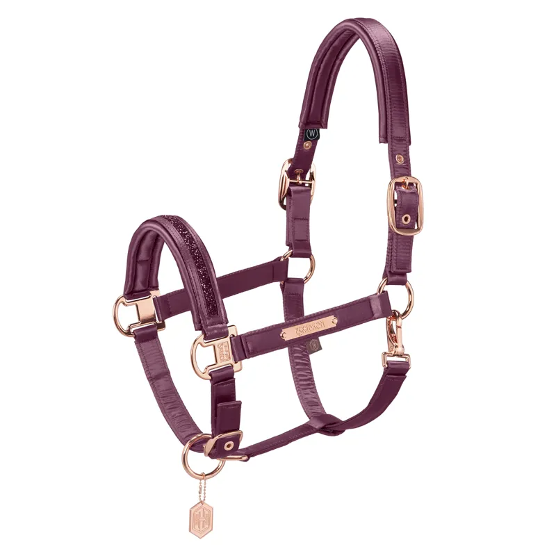 Eskadron Satin Jewel Double Pin Headcollar Heritage AW23 - Cassis